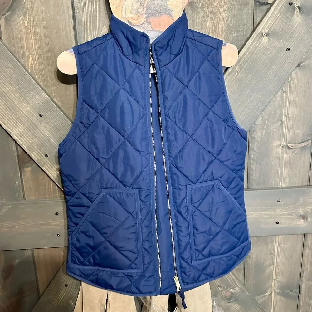 J. Crew Blue Puffer Vest